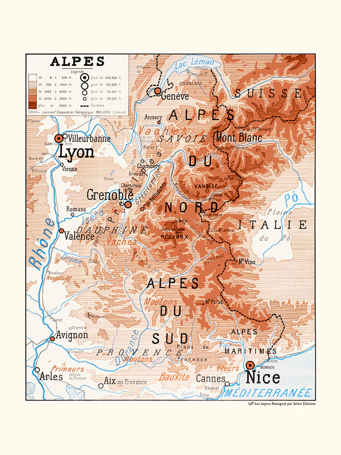 Carte Alpes Pyrénées