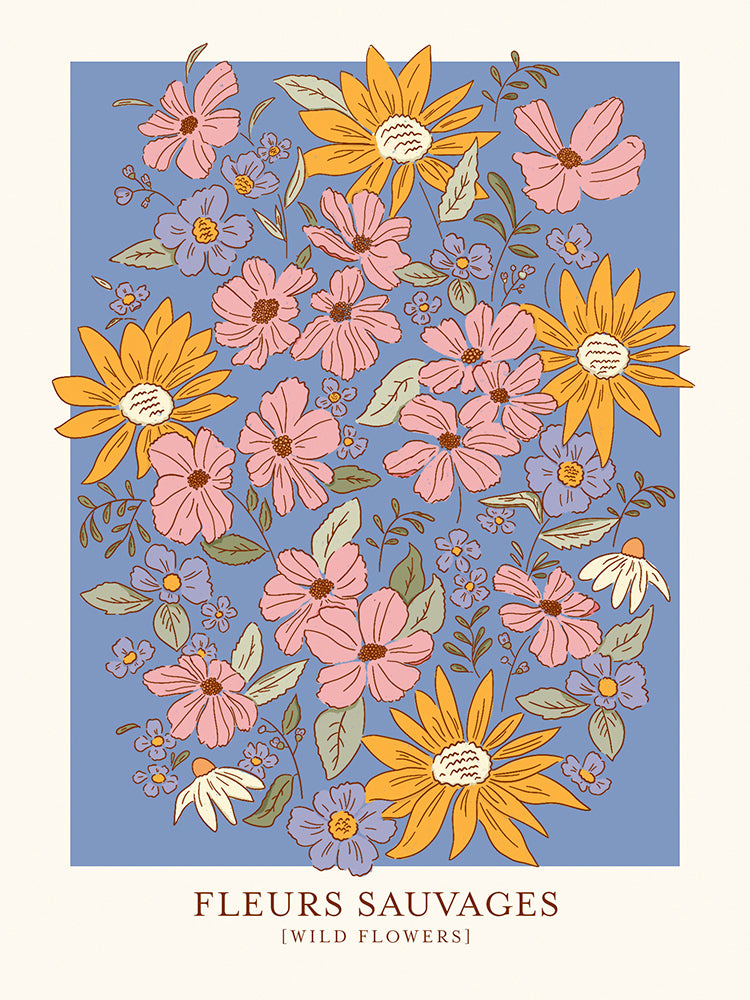 Studio Melba - Fleurs Sauvages (Bleue)