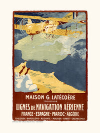 Air France / LATECOERE Affichette de 1923 A1438